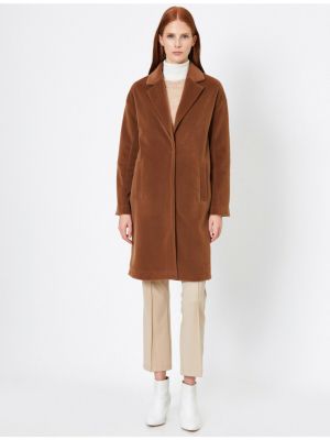 Пальто з кишенями Koton коричневе