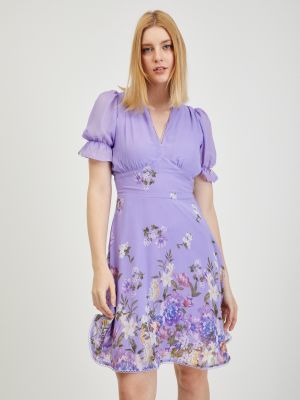 Kvetinové šaty Orsay fialová