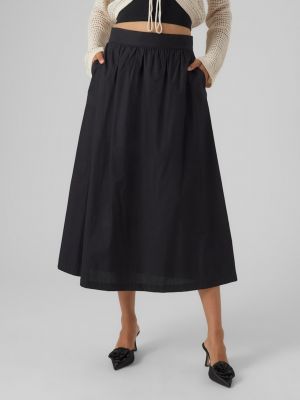 Černé midi sukně Vero Moda