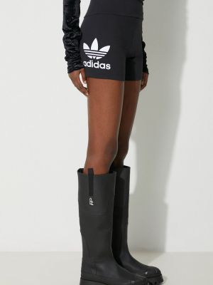 Чорні шорти з принтом Adidas Originals