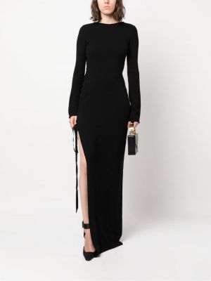 Vilnonis vakarinė suknelė Saint Laurent juoda