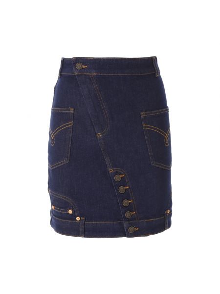 Spódnica jeansowa puchowa Moschino niebieska