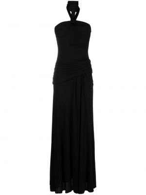 Večernja haljina s draperijom Blumarine crna