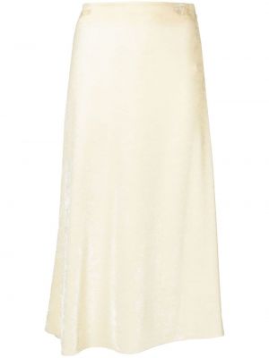 Jupe en velours Jil Sander blanc