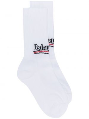 Чорапи с принт Balenciaga бяло