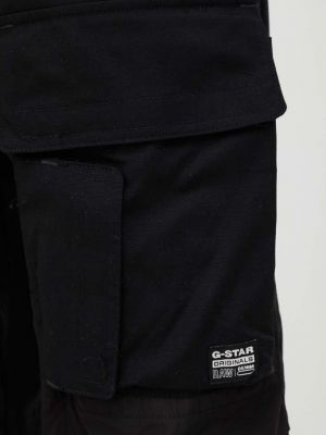 Bavlněné cargo kalhoty s hvězdami G-star Raw černé