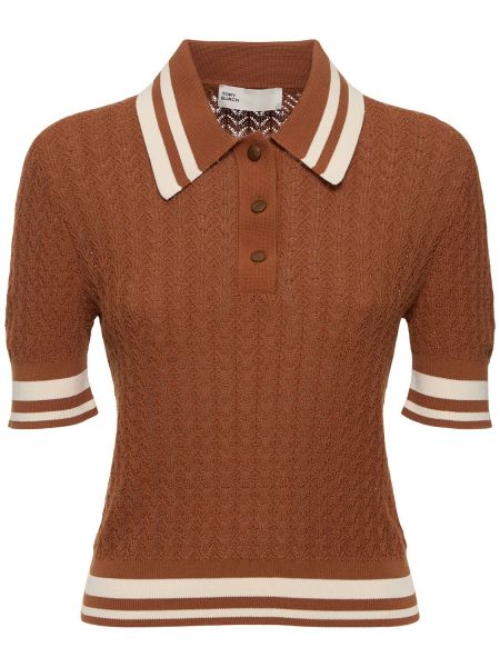 Vintage poloshirt i bomuld Tory Burch brun