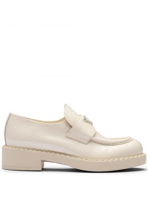 Pantofi loafer din piele Prada alb
