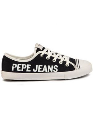 Plátěnky Pepe Jeans černé