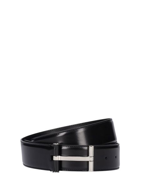 Cinturón de cuero clásico Tom Ford negro