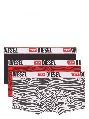 Boxershorts mit print mit zebra-muster Diesel schwarz