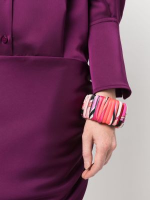 Bransoletka z nadrukiem w abstrakcyjne wzory Pucci Pre-owned różowa
