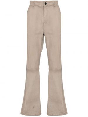 Δερμάτινο παντελόνι με ίσιο πόδι Frei-mut μπεζ