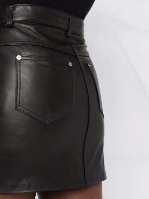 Kožená sukně Manokhi černé