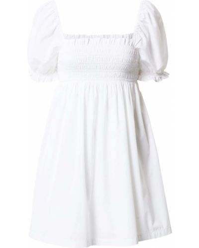 Košeľové šaty Abercrombie & Fitch biela