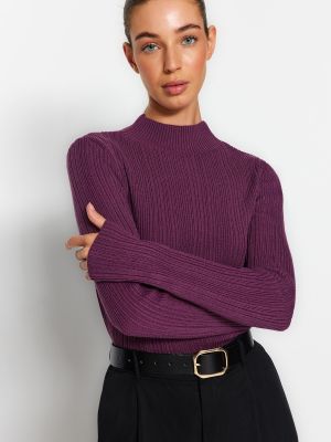 Cardigan slim fit Trendyol violet