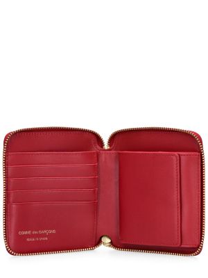 Kožená peňaženka na zips Comme Des Garçons Wallet oranžová