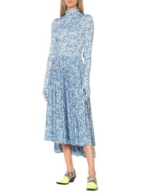 Midi suknja s cvjetnim printom Vetements plava