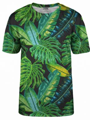 Majica s tropskim vzorcem Bittersweet Paris zelena
