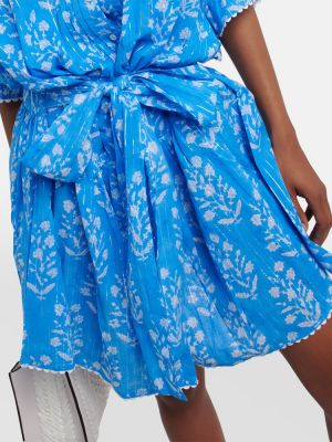 Φλοράλ βαμβακερή φόρεμα Juliet Dunn μπλε
