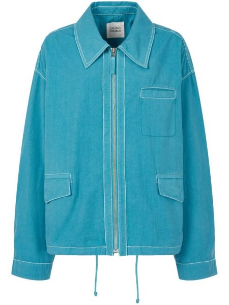 Lange jacke aus baumwoll Studio Tomboy blau