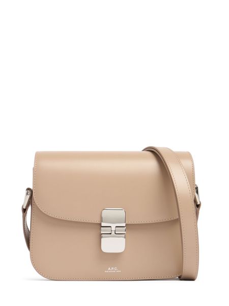 Læder farvet taske A.p.c. beige