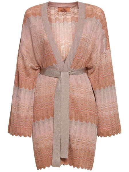 Cardigan i viskose Missoni pink