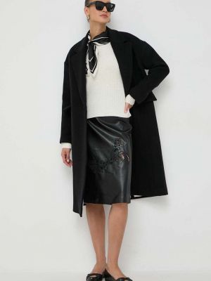 Oversized vlněný kabát Beatrice B černý