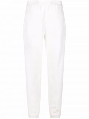 Puuvillased püksid Moncler valge