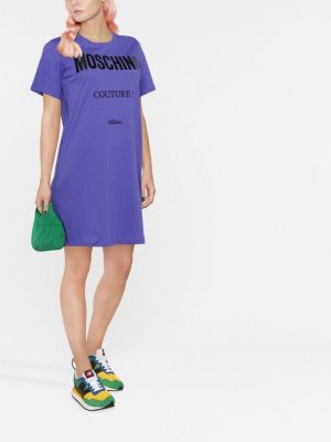 Kleid mit print Moschino lila