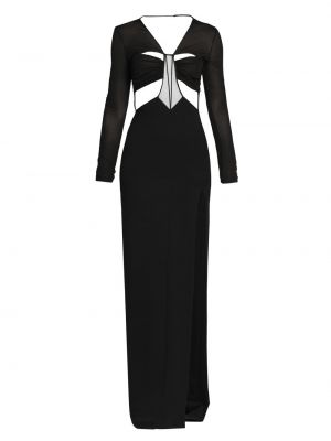 Длинное платье с v-образным вырезом Nensi Dojaka черное