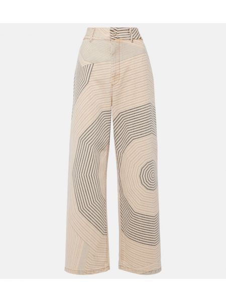 High waist boyfriend jeans mit print Loewe