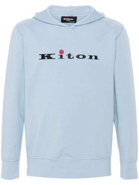 Kokvilnas kapučdžemperis ar apdruku Kiton