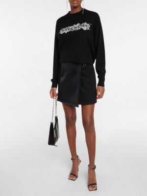 Кашмирен пуловер с принт Givenchy черно