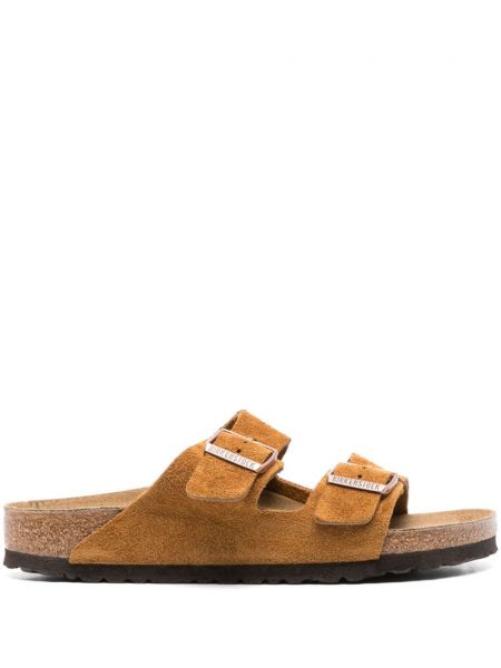 Semišové sandály Birkenstock hnědé