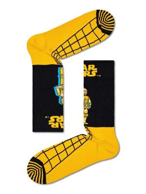Ponožky s hvězdami Happy Socks žluté