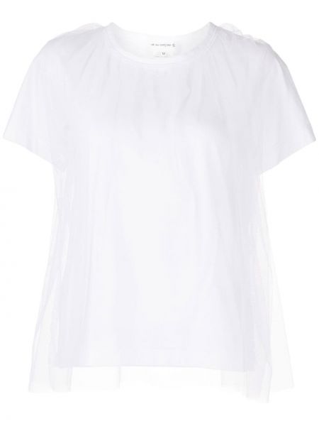 T-shirt tiulowa Comme Des Garcons Girl, biały