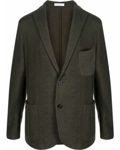 Ull lang blazer Boglioli grønn