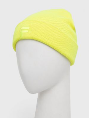 Dzianinowa czapka Fila żółta