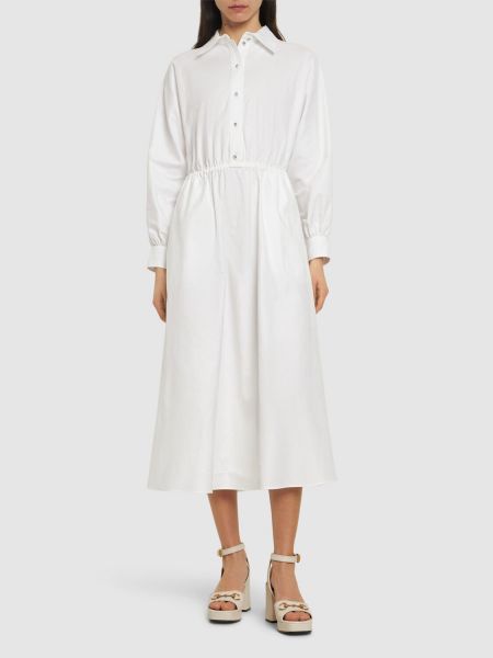 Bavlněné šaty Gucci bílé