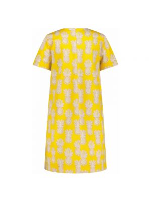 Sukienka mini z nadrukiem La Doublej żółta