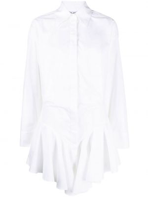 Robe chemise à volants The Attico blanc