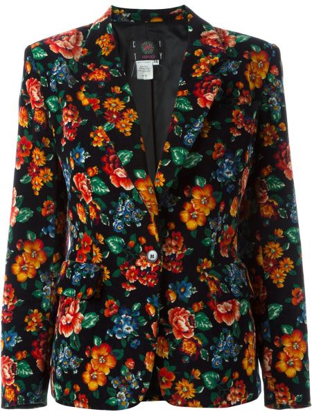 Blazer à fleurs Kenzo Pre-owned noir