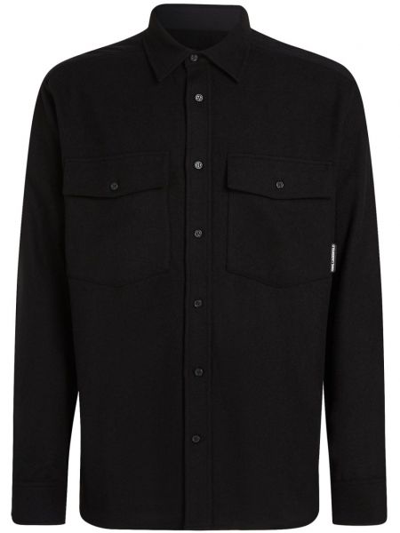 Μακρύ πουκάμισο Karl Lagerfeld μαύρο