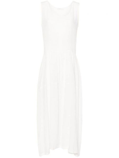 Svilena ravna haljina Maurizio Mykonos bijela