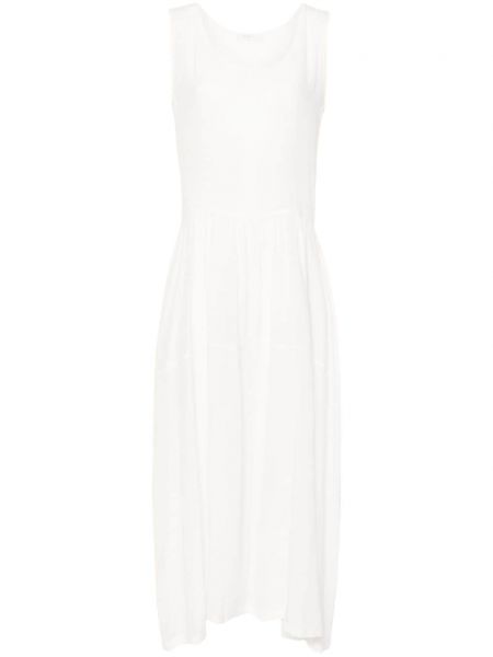 Robe droite en soie Maurizio Mykonos blanc