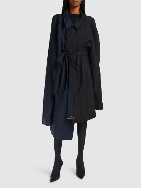 Gyapjú kabát Balenciaga fekete