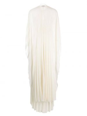 Plisované dlouhé šaty Zeus+dione bílé