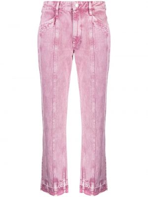 Proste jeansy Isabel Marant różowe