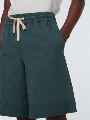 Pamučne kratke hlače Jil Sander zelena